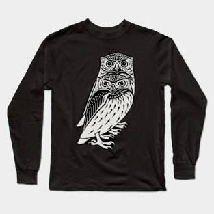 cute owls sketch Long Sleeve T-Shirt